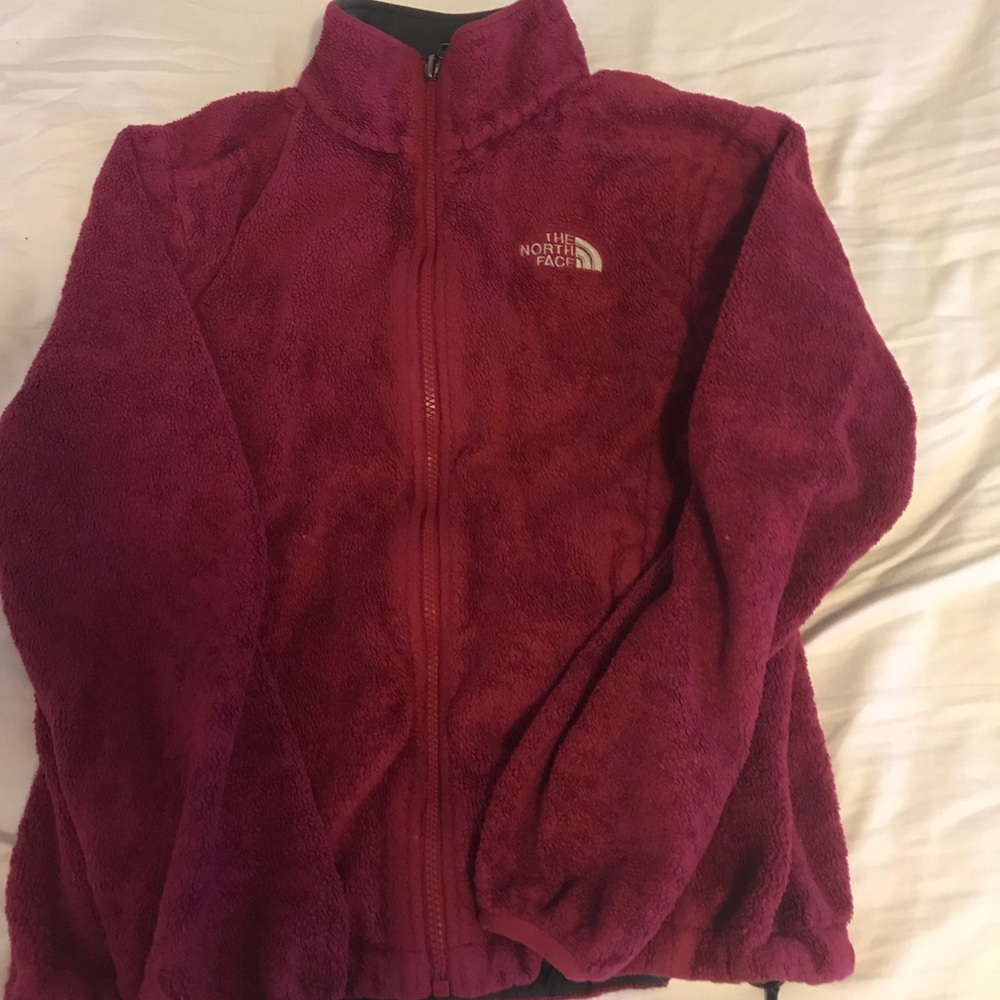 Maroon north face jacket